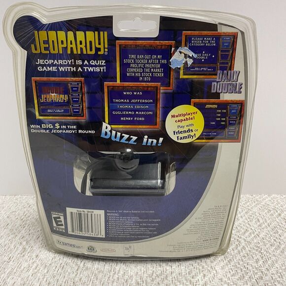 Jeopardy Plug and Play TV Game Jakks Pacific NIP - Picture 2 of 7